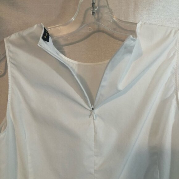 Massimo Dutti Sleeveless White Cotton Asymmetrical Top  Ladies Xsm - Picture 11 of 14